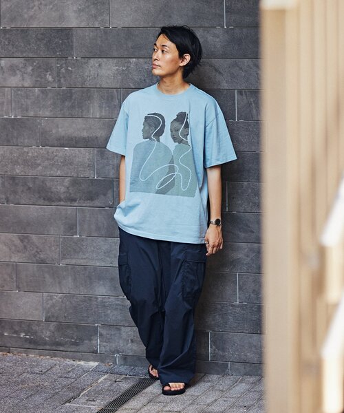 EDIFICE（エディフィス）の「【AICON × EDIFICE】グラフィックプリント Tシャツ（Tシャツ/カットソー・メンズ・ホワイト/ホワイト系その他/コバルトブルー/ホワイト×ホワイト・MEDIUM/LARGE）」の9枚目の写真