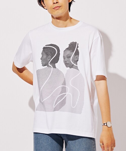 EDIFICE（エディフィス）の「【AICON × EDIFICE】グラフィックプリント Tシャツ（Tシャツ/カットソー・メンズ・ホワイト/ホワイト系その他/コバルトブルー/ホワイト×ホワイト・MEDIUM/LARGE）」の10枚目の写真