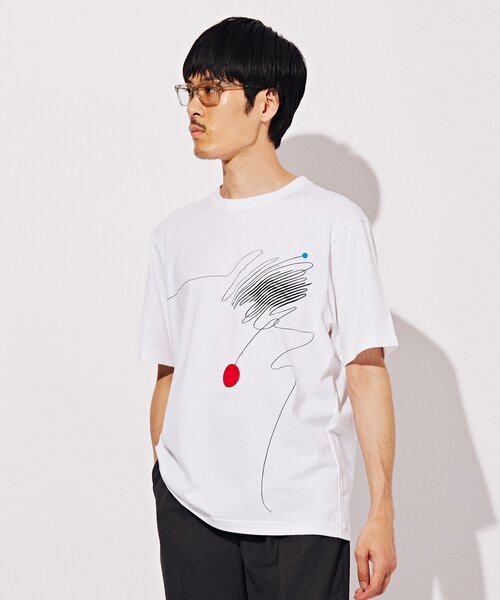 EDIFICE（エディフィス）の「【AICON × EDIFICE】グラフィックプリント Tシャツ（Tシャツ/カットソー・メンズ・ホワイト/ホワイト系その他/コバルトブルー/ホワイト×ホワイト・MEDIUM/LARGE）」の14枚目の写真