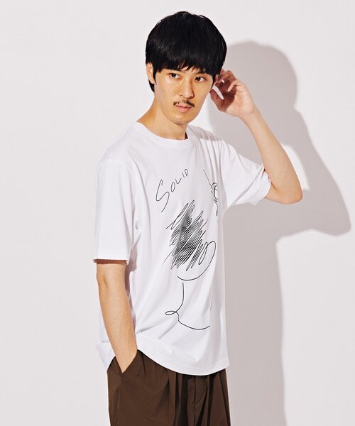 EDIFICE（エディフィス）の「【AICON × EDIFICE】グラフィックプリント Tシャツ（Tシャツ/カットソー・メンズ・ホワイト/ホワイト系その他/コバルトブルー/ホワイト×ホワイト・MEDIUM/LARGE）」の21枚目の写真
