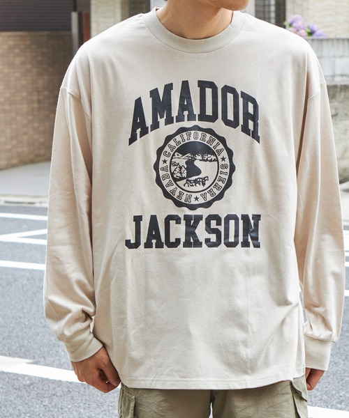 PAIRMANON STREET（ペアマノンストリート）の「【PAIRMANON STREET】【かぞくおそろい】【パパサイズ】ビッグシルエット 長袖プリントTシャツ（Tシャツ/カットソー・メンズ・ベージュ系その他/オレンジ系その他/ブラック系その他2/ブラック系その他/テラコッタ/ブルー系その他/グリーン系その他/マスタード/ブルー系その他2/イエロー系その他・FREE）」の5枚目の写真