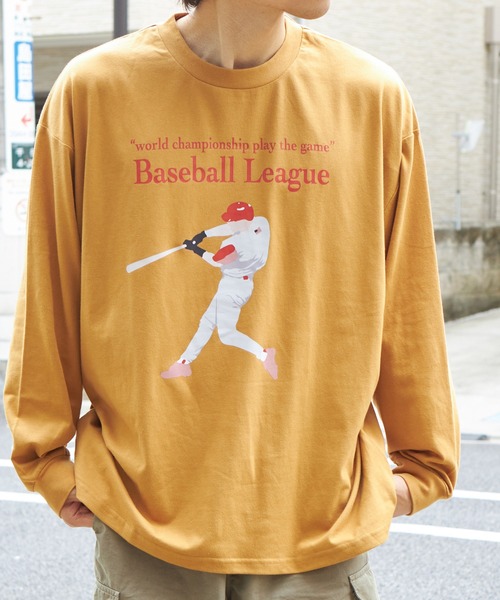 PAIRMANON STREET（ペアマノンストリート）の「【PAIRMANON STREET】【かぞくおそろい】【パパサイズ】ビッグシルエット 長袖プリントTシャツ（Tシャツ/カットソー・メンズ・ベージュ系その他/オレンジ系その他/ブラック系その他2/ブラック系その他/テラコッタ/ブルー系その他/グリーン系その他/マスタード/ブルー系その他2/イエロー系その他・FREE）」の10枚目の写真