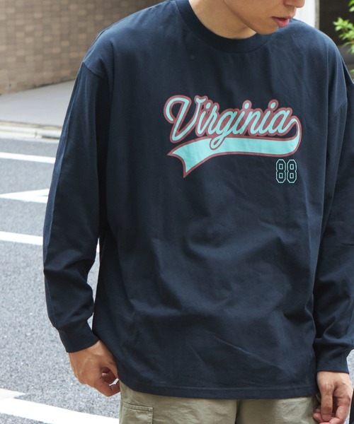 PAIRMANON STREET（ペアマノンストリート）の「【PAIRMANON STREET】【かぞくおそろい】【パパサイズ】ビッグシルエット 長袖プリントTシャツ（Tシャツ/カットソー・メンズ・ベージュ系その他/オレンジ系その他/ブラック系その他2/ブラック系その他/テラコッタ/ブルー系その他/グリーン系その他/マスタード/ブルー系その他2/イエロー系その他・FREE）」の3枚目の写真