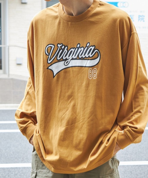 PAIRMANON STREET（ペアマノンストリート）の「【PAIRMANON STREET】【かぞくおそろい】【パパサイズ】ビッグシルエット 長袖プリントTシャツ（Tシャツ/カットソー・メンズ・ベージュ系その他/オレンジ系その他/ブラック系その他2/ブラック系その他/テラコッタ/ブルー系その他/グリーン系その他/マスタード/ブルー系その他2/イエロー系その他・FREE）」の9枚目の写真