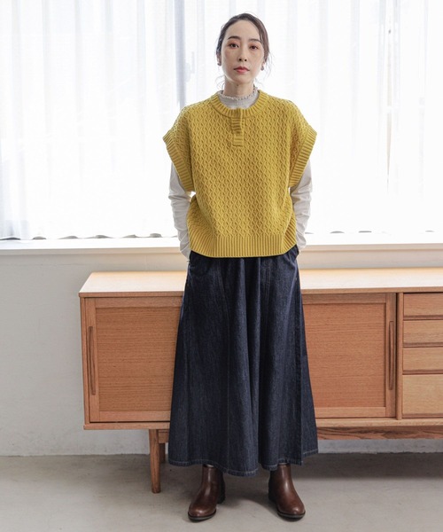 studio CLIP(スタディオクリップ)の「デニムスカーチョ(デニムパンツ・レディース・ブルー/インディゴブルー/その他1/ライトブルー・MEDIUM/LARGE/フリー(L)/PM/SMALL)」の13枚目の写真