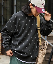 Dickies/ディッキーズ オーバーサイズ 総柄 裏起毛スウェット