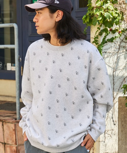 Dickies/ディッキーズ オーバーサイズ 総柄 裏起毛スウェット