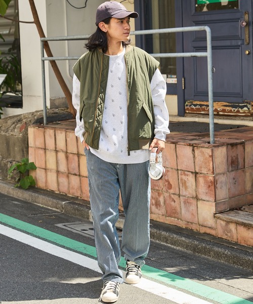 Dickies(ディッキーズ)の「Dickies/ディッキーズ オーバーサイズ 総柄 裏起毛スウェット(スウェット・メンズ・スミクロ/ブラウン/ネイビー/グレー・M/L/XL)」の18枚目の写真
