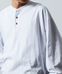 FREAK'S STORE | 限定展開 9オンス Heavyweight ビッグシルエット ヘンリーネック ロングスリーブTシャツ/ヘビーウェイト/ロンTEE(Tシャツ/カットソー)