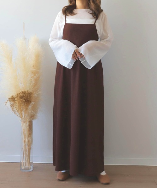 セール】【150㎝前後の小柄さんサイズ】シボキャミワンピース