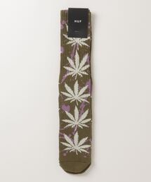 HUF（ハフ）の「【HUF】ハフ SPLATTER PLANTLIFE SOCK クルーソックス 靴下 SK00756（ソックス/靴下・メンズ）」