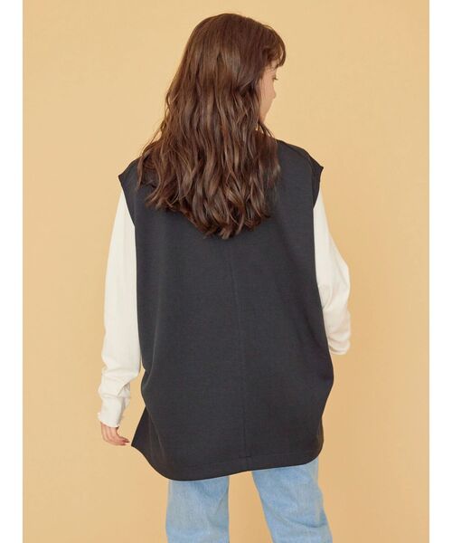 AMERICAN HOLIC(アメリカンホリック)の「SET ポンチベスト+テレコカットプルオーバー(Tシャツ/カットソー・レディース・チャコールグレー/モカ/ブラック・M/L)」の8枚目の写真