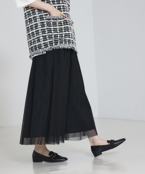 abahouse mavie(アバハウスマヴィ)の「チュールタフタリバーシブルスカート(スカート・レディース・ブラック/グレイッシュベージュ/チャコールグレー・フリー)」の15枚目の写真