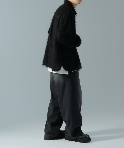 epnok（エプノック）の「ベーシックルーズフリンジシャツ（シャツ/ブラウス・メンズ・ライトグレー/ブラック・LARGE/MEDIUM/SMALL）」の20枚目の写真