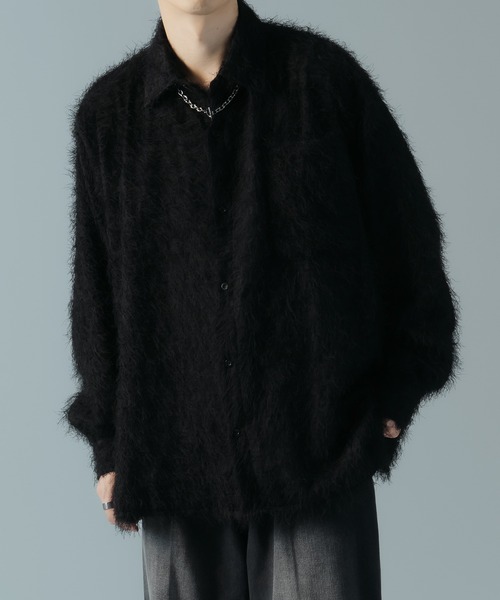 epnok（エプノック）の「ベーシックルーズフリンジシャツ（シャツ/ブラウス・メンズ・ライトグレー/ブラック・LARGE/MEDIUM/SMALL）」の13枚目の写真