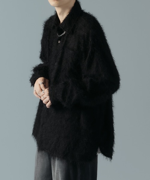 epnok（エプノック）の「ベーシックルーズフリンジシャツ（シャツ/ブラウス・メンズ・ライトグレー/ブラック・LARGE/MEDIUM/SMALL）」の14枚目の写真