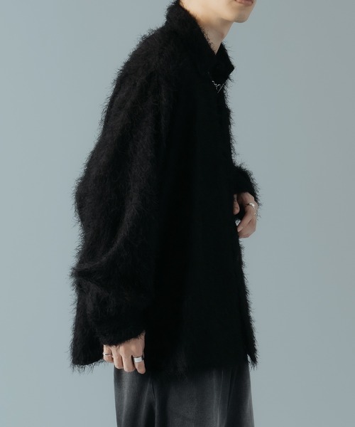 epnok（エプノック）の「ベーシックルーズフリンジシャツ（シャツ/ブラウス・メンズ・ライトグレー/ブラック・LARGE/MEDIUM/SMALL）」の16枚目の写真