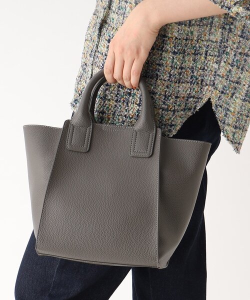 OPAQUE.CLIP(オペークドットクリップ)の「◆【2WAY/軽量】サイドウィングミドルトート(トートバッグ・レディース・ライトグレー/ベージュ/チャコールグレー/ブラック/ピンク系・00)」の1枚目の写真