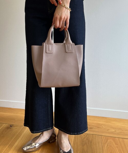 OPAQUE.CLIP(オペークドットクリップ)の「◆【2WAY/軽量】サイドウィングミドルトート(トートバッグ・レディース・ライトグレー/ベージュ/チャコールグレー/ブラック/ピンク系・00)」の8枚目の写真