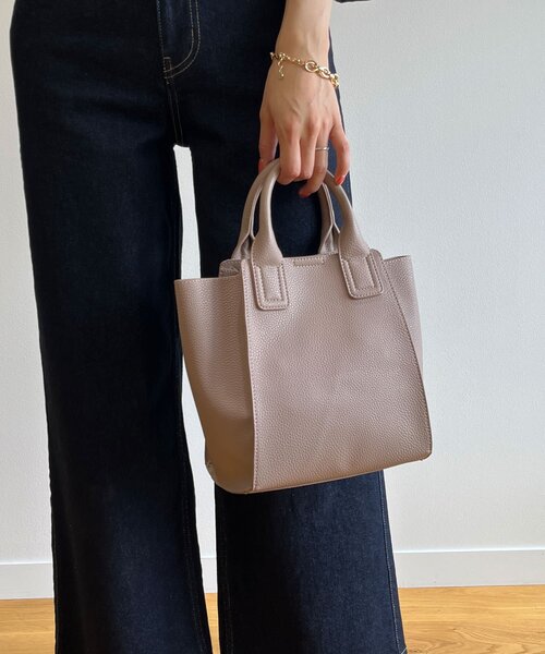 OPAQUE.CLIP(オペークドットクリップ)の「◆【2WAY/軽量】サイドウィングミドルトート(トートバッグ・レディース・ライトグレー/ベージュ/チャコールグレー/ブラック/ピンク系・00)」の9枚目の写真