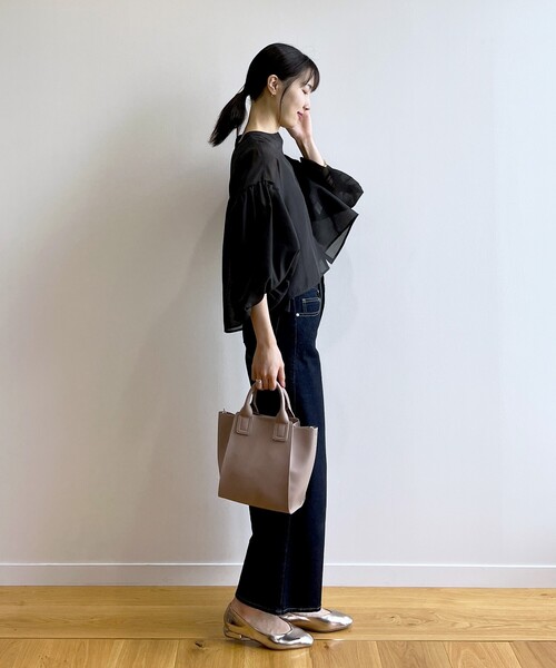 OPAQUE.CLIP(オペークドットクリップ)の「◆【2WAY/軽量】サイドウィングミドルトート(トートバッグ・レディース・ライトグレー/ベージュ/チャコールグレー/ブラック/ピンク系・00)」の11枚目の写真