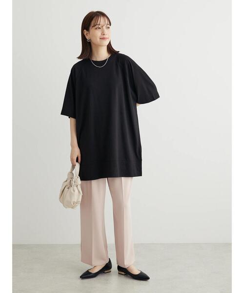 Green　Parks（グリーンパークス）の「イージーウエストセンタープレスストレートパンツ（その他パンツ・レディース・ピンク/ブラック/ホワイト系その他2・FREE）」の10枚目の写真