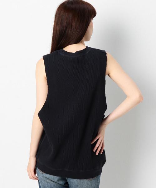 Another Edition（アナザーエディション）の「GOOD ROCK SPEEDロゴクルーネックノースリーブ/BCgood/s LOGO CN NSL◆（Tシャツ/カットソー・レディース・ナチュラル/ネイビー・ﾌﾘ-）」の3枚目の写真