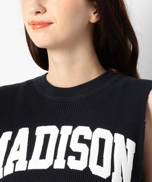 Another Edition（アナザーエディション）の「GOOD ROCK SPEEDロゴクルーネックノースリーブ/BCgood/s LOGO CN NSL◆（Tシャツ/カットソー・レディース・ナチュラル/ネイビー・ﾌﾘ-）」の8枚目の写真