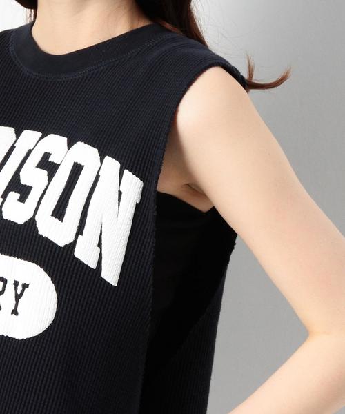 Another Edition（アナザーエディション）の「GOOD ROCK SPEEDロゴクルーネックノースリーブ/BCgood/s LOGO CN NSL◆（Tシャツ/カットソー・レディース・ナチュラル/ネイビー・ﾌﾘ-）」の9枚目の写真