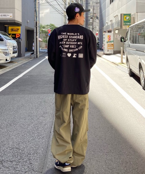 POLeR(ポーラー)の「【ムラサキスポーツ別注】POLER/ポーラー ロンT 吸汗速乾 胸刺繍 バックプリント クルーネック 232MCV4012(Tシャツ/カットソー・メンズ・ホワイト×ブラック/ブラック×ホワイト・M/L/XL)」の15枚目の写真