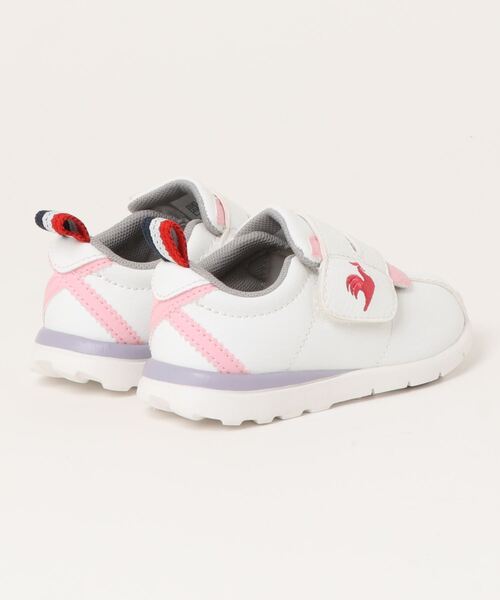 le coq sportif(ルコックスポルティフ)の「le coq sportif ルコックスポルティフ LCS MONTPELLIER 6 F【脱ぎ履き簡単】ベビーシューズ(LCSモンペリエ6F)(スニーカー・キッズ・ホワイト×ピンク/ブラック/ホワイト×ブラック/ベージュ・15.0cm/13.5cm/14.0cm/14.5cm/15.5cm/13.0cm/16.0cm)」の5枚目の写真