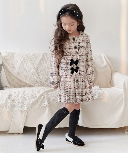 Rora（ローラ）の「シャープ ハイソックス（2色セット）（ソックス/靴下・キッズ・ホワイト×ブラック・18-20cm/20-22cm/16-18cm）」の2枚目の写真