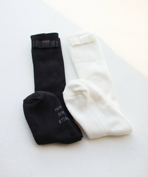 Rora（ローラ）の「シャープ ハイソックス（2色セット）（ソックス/靴下・キッズ・ホワイト×ブラック・18-20cm/20-22cm/16-18cm）」の7枚目の写真