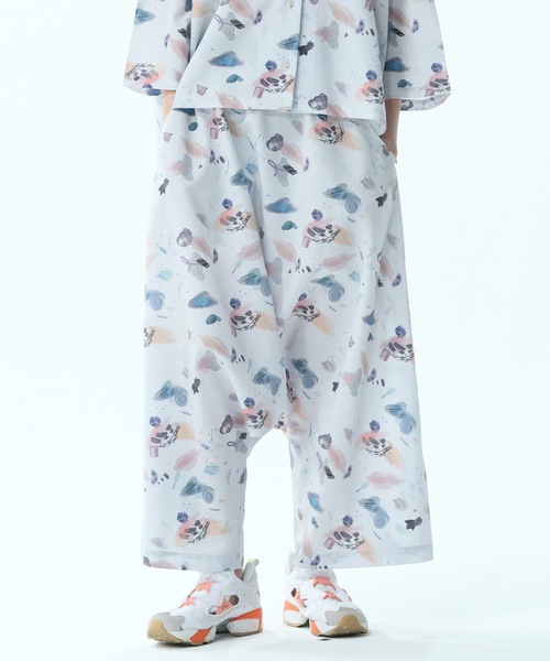 BEDSIDEDRAMA(ベットサイドドラマ)の「Poltergeist Relax Pants(その他パンツ・レディース・ライトグレー/ブラック・1)」の2枚目の写真