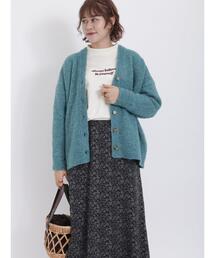 Samansa Mos2 | 【マルチファンクション】快適!風を通さないブークレニット(カーディガン/ボレロ)