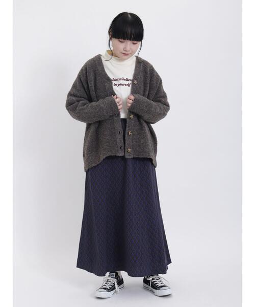 Samansa Mos2（サマンサ モスモス）の「【マルチファンクション】快適!風を通さないブークレニット（カーディガン/ボレロ・レディース・ブルー/ブラウン/ピンク/キナリ・F）」の9枚目の写真