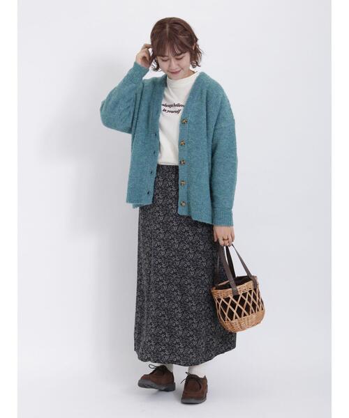 Samansa Mos2（サマンサ モスモス）の「【マルチファンクション】快適!風を通さないブークレニット（カーディガン/ボレロ・レディース・ブルー/ブラウン/ピンク/キナリ・F）」の15枚目の写真