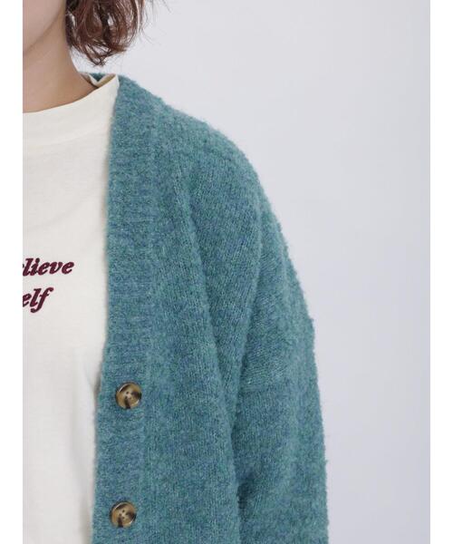 Samansa Mos2（サマンサ モスモス）の「【マルチファンクション】快適!風を通さないブークレニット（カーディガン/ボレロ・レディース・ブルー/ブラウン/ピンク/キナリ・F）」の20枚目の写真