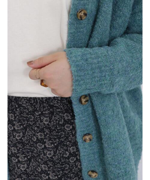 Samansa Mos2（サマンサ モスモス）の「【マルチファンクション】快適!風を通さないブークレニット（カーディガン/ボレロ・レディース・ブルー/ブラウン/ピンク/キナリ・F）」の21枚目の写真