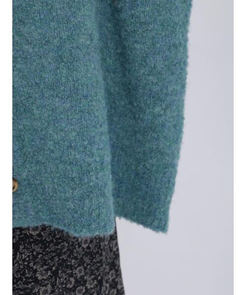 Samansa Mos2（サマンサ モスモス）の「【マルチファンクション】快適!風を通さないブークレニット（カーディガン/ボレロ・レディース・ブルー/ブラウン/ピンク/キナリ・F）」の22枚目の写真