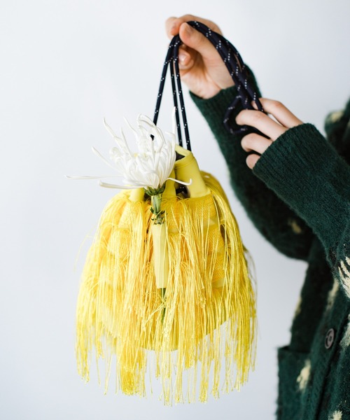 haco!(ハコ)の「haco!×NOKI 花をまとうコラボシリーズ【糸菊】巾着バッグ(ショルダーバッグ・レディース・イエロー・ONE SIZE)」の9枚目の写真