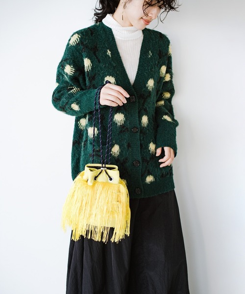 haco!(ハコ)の「haco!×NOKI 花をまとうコラボシリーズ【糸菊】巾着バッグ(ショルダーバッグ・レディース・イエロー・ONE SIZE)」の3枚目の写真