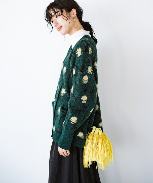haco!(ハコ)の「haco!×NOKI 花をまとうコラボシリーズ【糸菊】巾着バッグ(ショルダーバッグ・レディース・イエロー・ONE SIZE)」の4枚目の写真