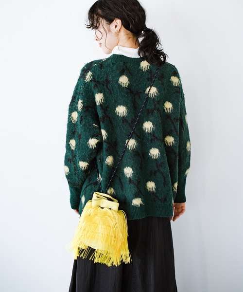 haco!(ハコ)の「haco!×NOKI 花をまとうコラボシリーズ【糸菊】巾着バッグ(ショルダーバッグ・レディース・イエロー・ONE SIZE)」の5枚目の写真
