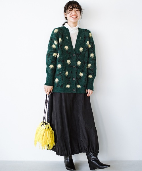 haco!(ハコ)の「haco!×NOKI 花をまとうコラボシリーズ【糸菊】巾着バッグ(ショルダーバッグ・レディース・イエロー・ONE SIZE)」の2枚目の写真