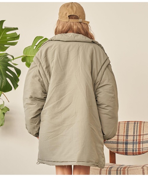 anap mimpi（アナップミンピ）の「袖取り外し2WAY中綿モンスターパーカー（ダウンジャケット/コート・レディース・カーキ/ブラック・FREE）」の15枚目の写真