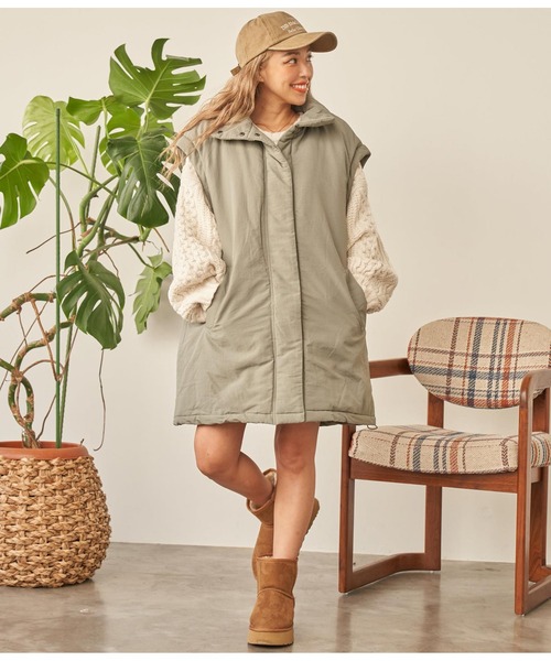 anap mimpi（アナップミンピ）の「袖取り外し2WAY中綿モンスターパーカー（ダウンジャケット/コート・レディース・カーキ/ブラック・FREE）」の20枚目の写真