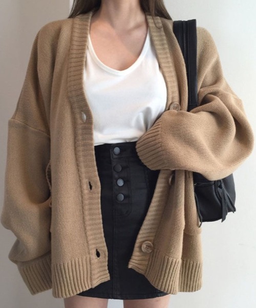 CANVAS+(キャンバスプラス)の「【CANVAS+】ソフトタッチニットカーディガン(カーディガン/ボレロ・レディース・ネイビー/グレー/ブラック/ベージュ・M)」の15枚目の写真
