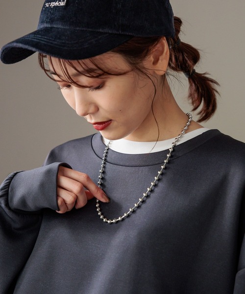 GLOBAL WORK（グローバルワーク）の「ボールY字ネックレス/985798