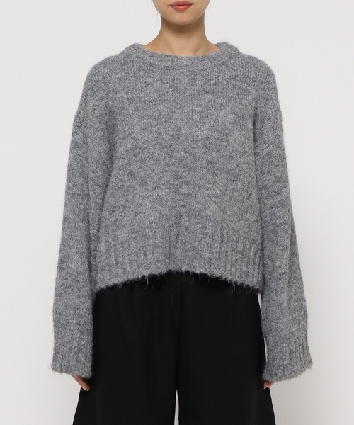 LEPSIM（レプシィム）の「3ゲージヘアリーショートプルオーバー　987185（ニット/セーター・レディース・オフホワイト/グレー/ブルー/ピンク・FREE）」の17枚目の写真